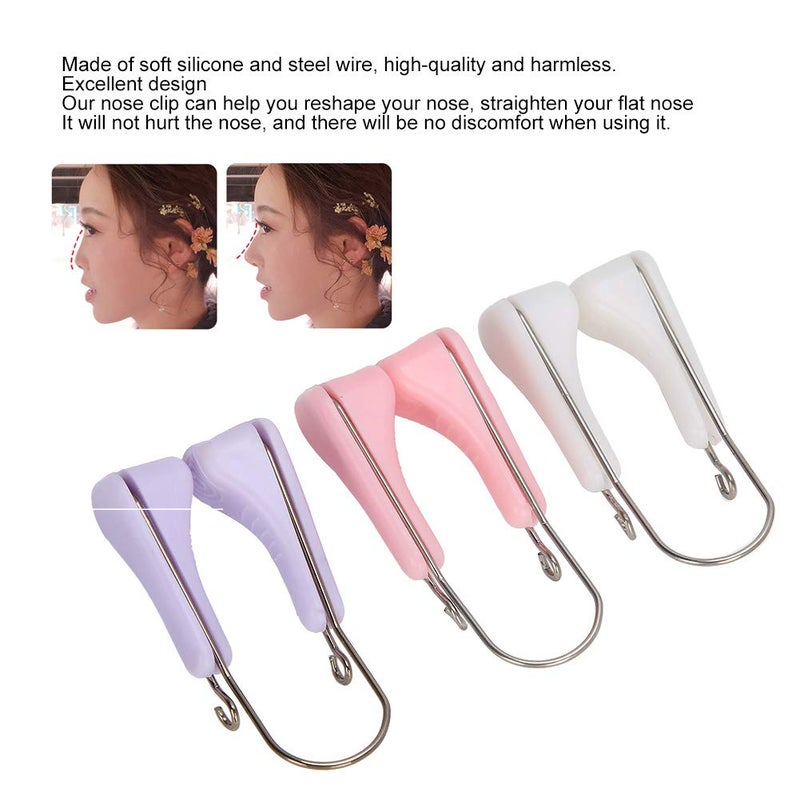 woobles 3Pcs Nose Up Lifting Magic Nose Shaper Clip Beauty Nose Slimming Device Pain Free High Up Tool - Image 3